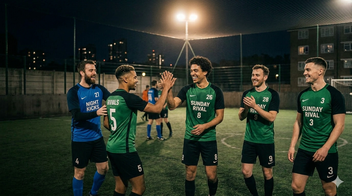 Players on the pitch